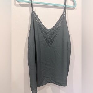 SHEIN curve black‎ v-neck lace tank